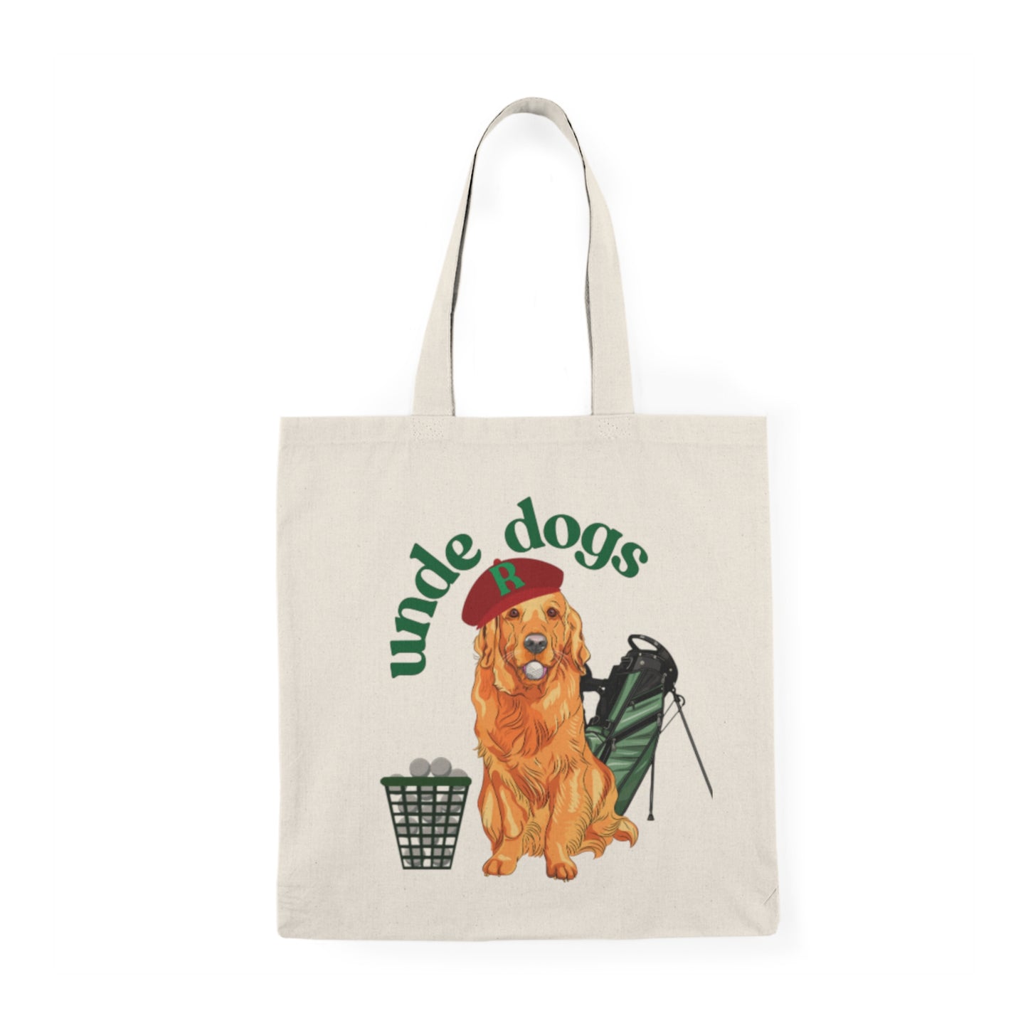 Golfing Dog Tote Bag